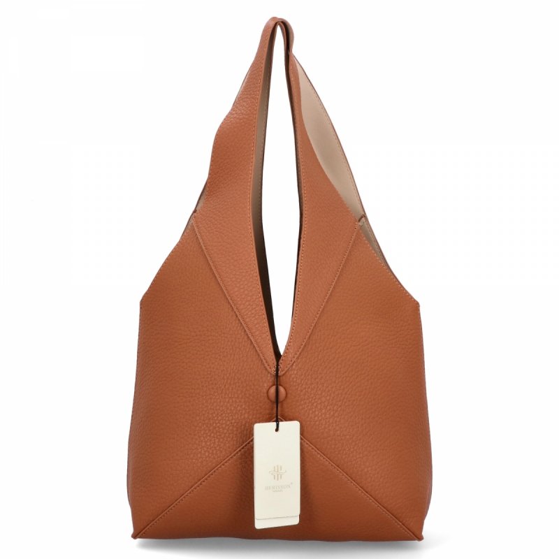 Torebka Damska Shopper Bag z Kosmetyczką firmy Herisson Ruda