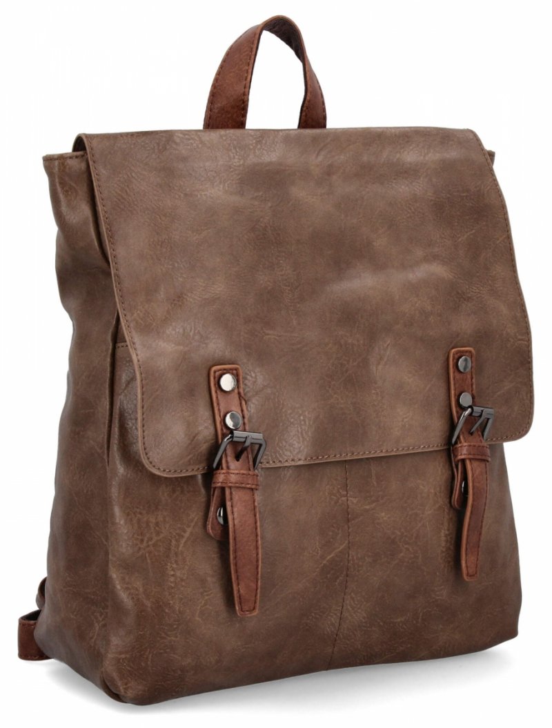 Modny Plecak Damski Vintage firmy Herisson Ziemisty