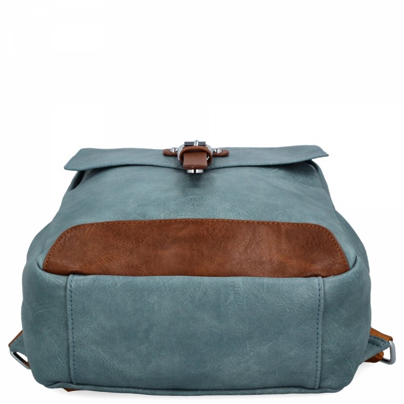 Plecak Damski w Stylu Vintage firmy Herisson Błękitny