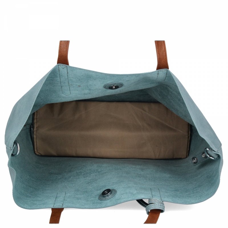 Torebka Damska Shopper Bag XXL firmy Herisson Błękitna
