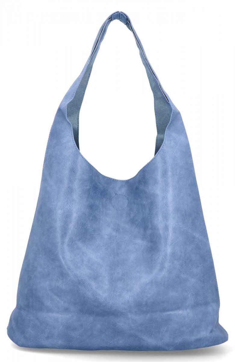 Duża Torebka Damska XL Shopper Bag z Kosmetyczką firmy Herisson Niebieska
