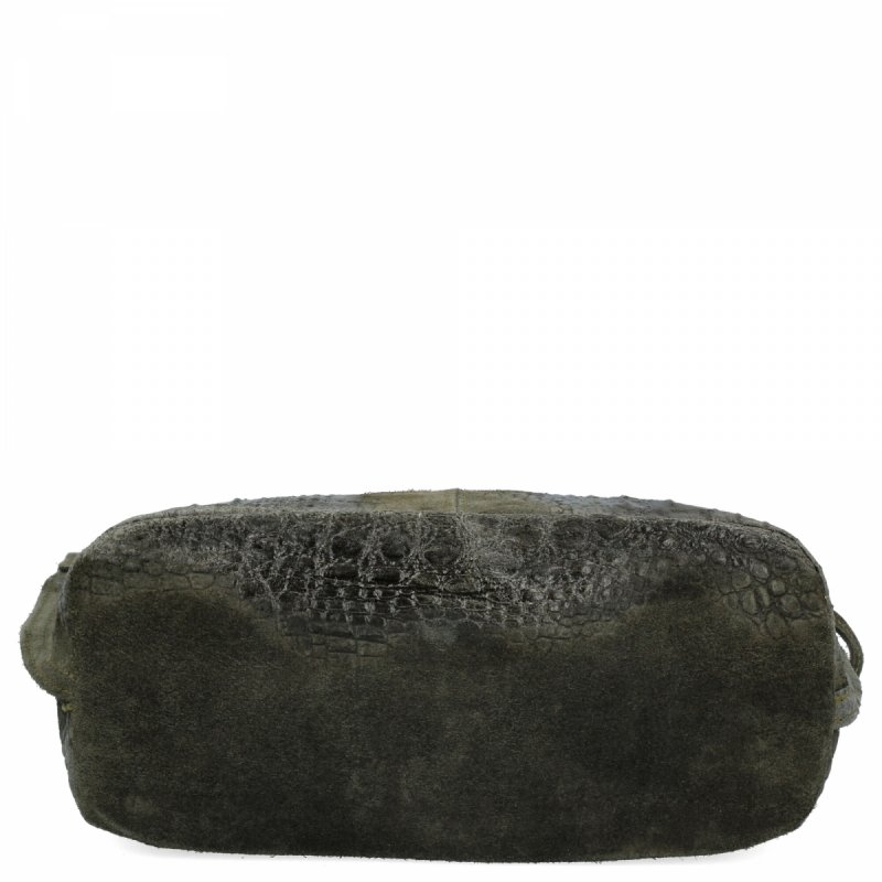 Torebka Skórzana w Motyw Zwierzęcy Zielona