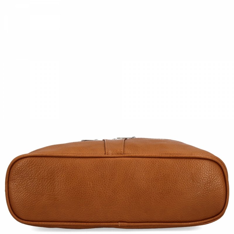 Torebka Damska typu Shopper Bag firmy Hernan Jasno Ruda