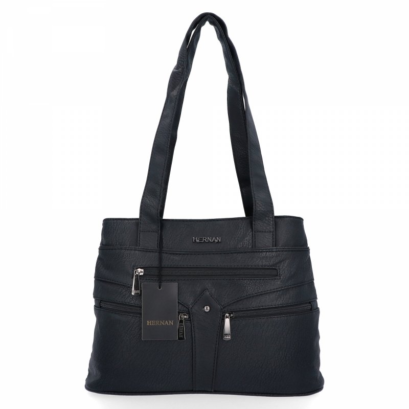 Torebka Damska typu Shopper Bag firmy Hernan Czarna