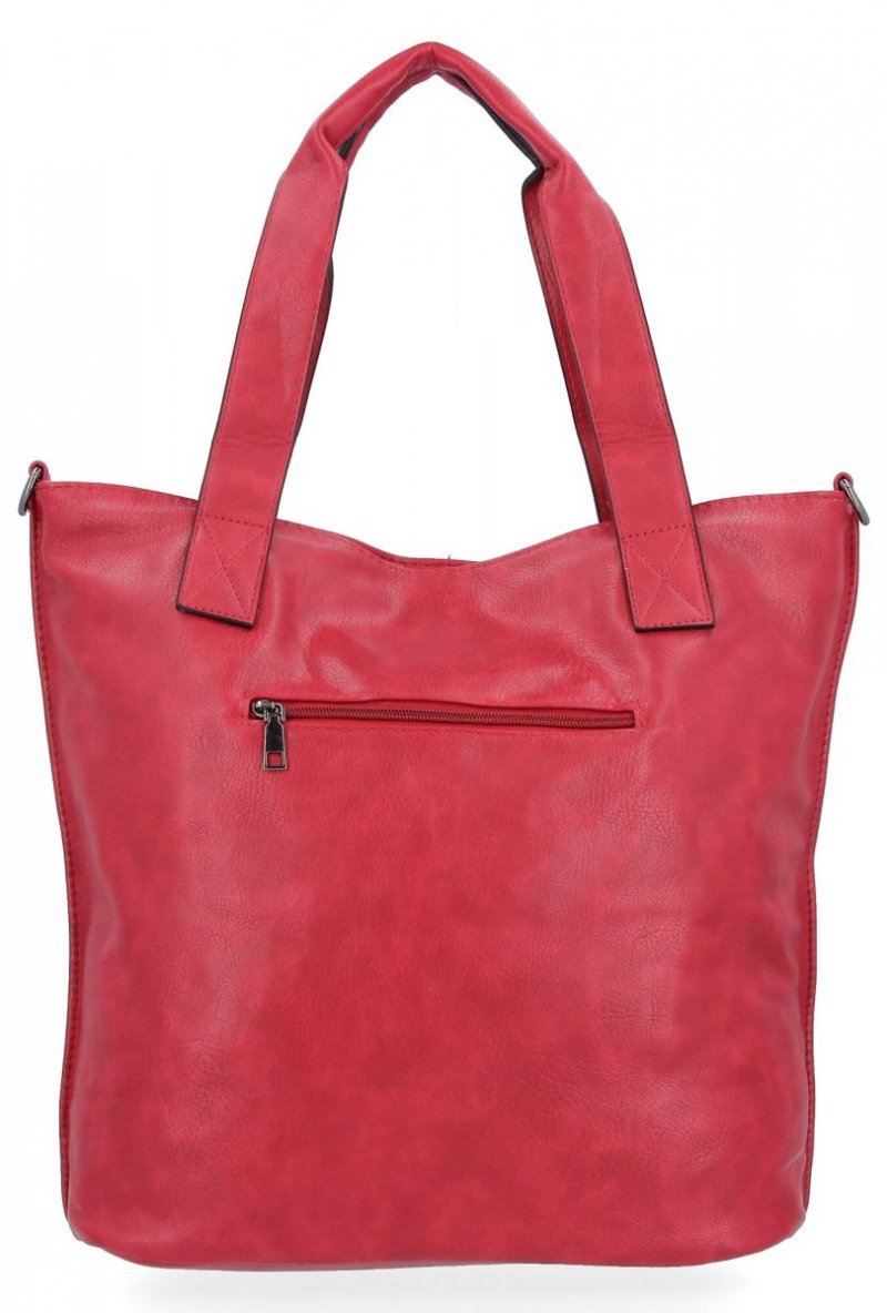 Duże Torebki Damskie Shopper Bag XXL firmy Hernan Bordowa