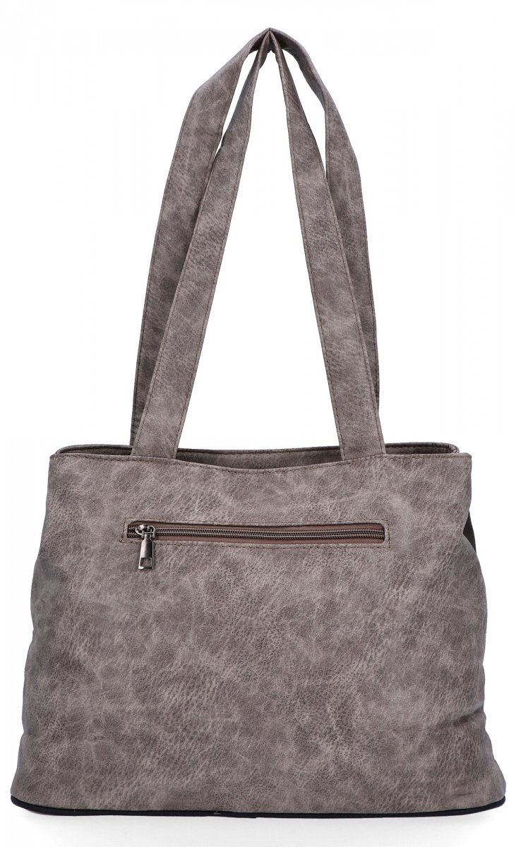 Torebka Damska typu Shopper Bag firmy Hernan Ziemista/Czekolada