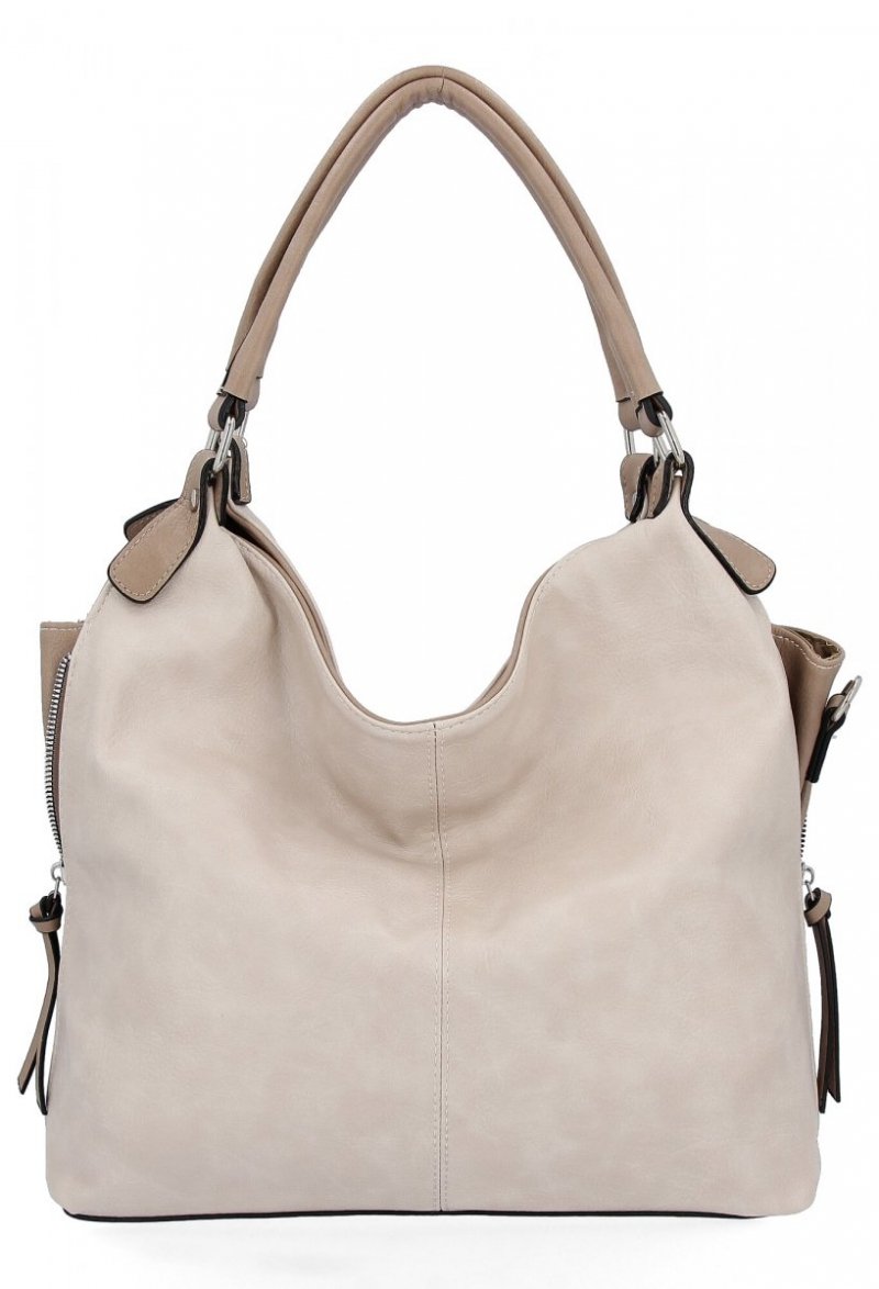 Miejska Torebka Damska XL firmy Hernan Beżowa
