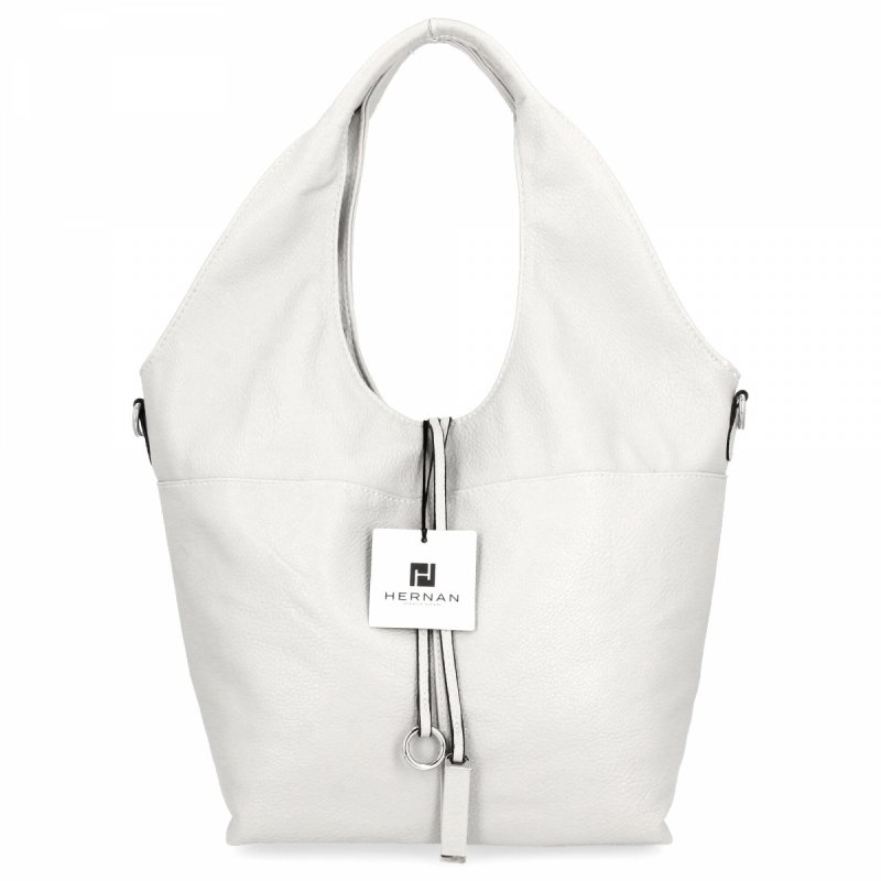 Torebka Damska Na Co Dzień Shopper Bag firmy Hernan Biała