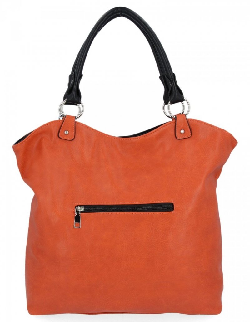 Torebka Damska Shopper Bag XL firmy Hernan Pomarańczowa