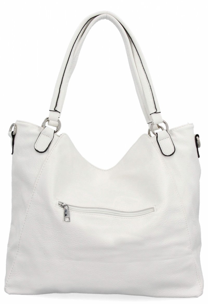 Torebka Damska Shopper Bag XL firmy Hernan HB0337 Biała