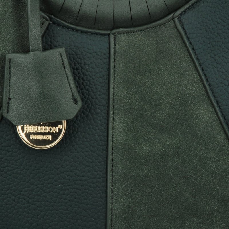 Torebka Damska Modny Kuferek firmy Herisson Butelkowa Zieleń