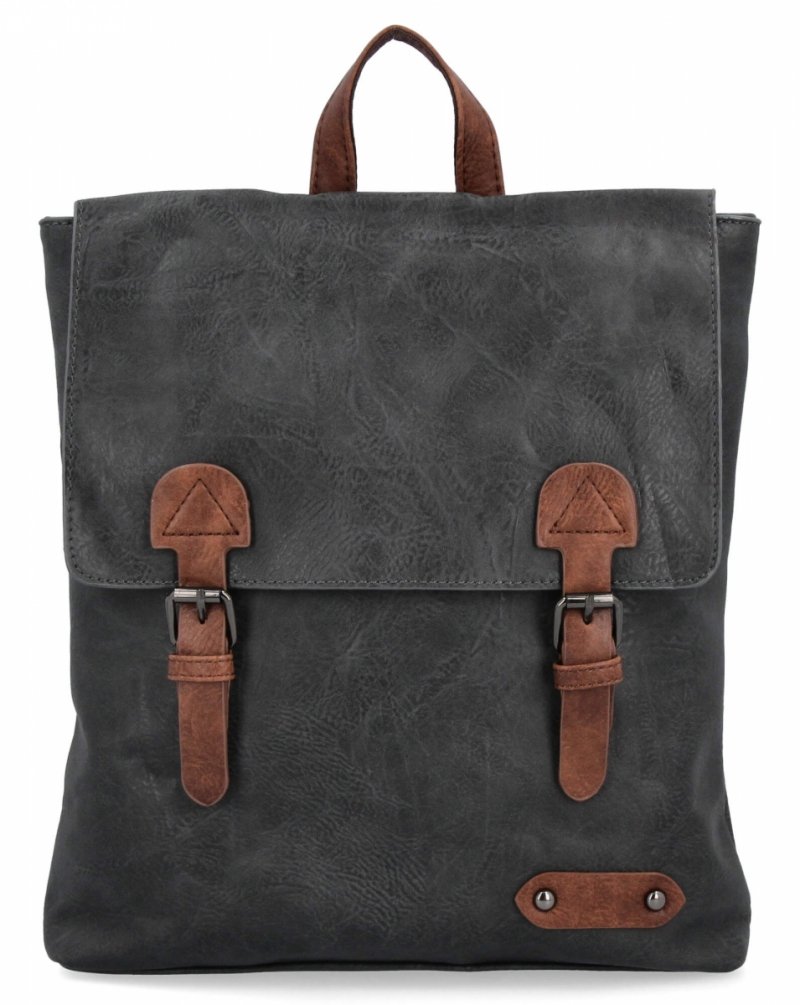 Plecak Damski w Stylu Vintage firmy Herisson  Szary
