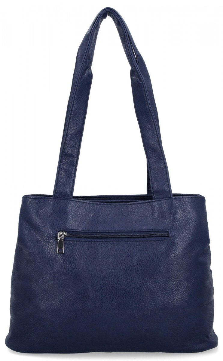 Torebka Damska typu Shopper Bag firmy Hernan Ciemno Granatowa