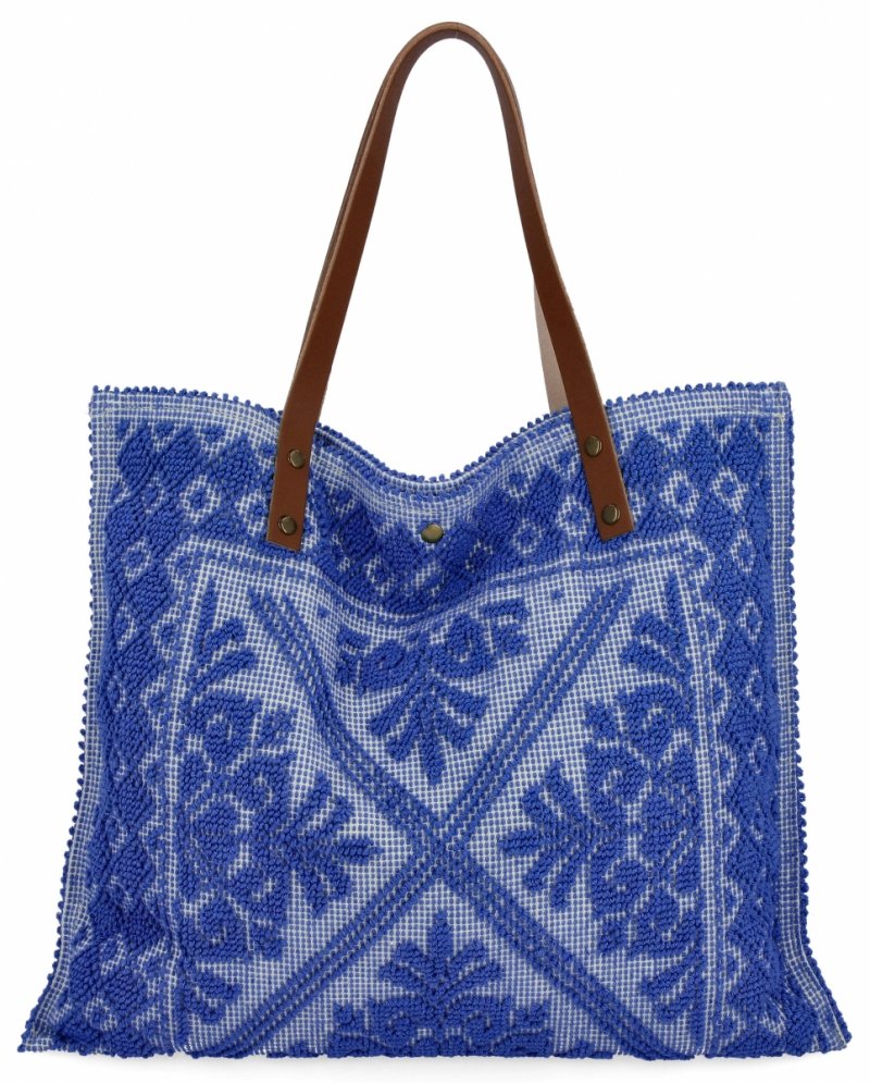 Modna Torebka Shopper Bag  Kobaltowa