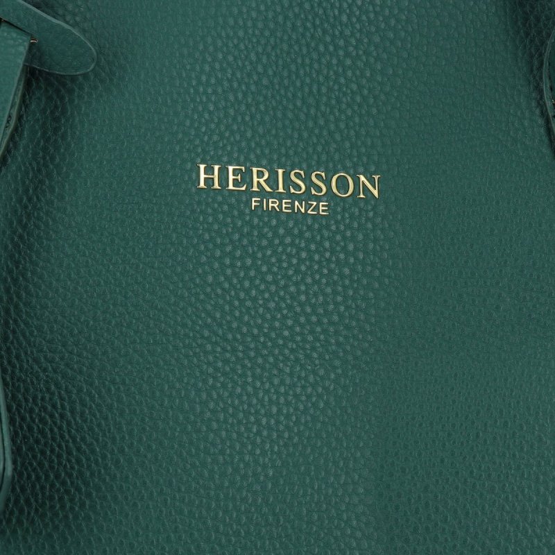 Herisson Firenze Włoski Kuferek Damski Butelkowa Zieleń