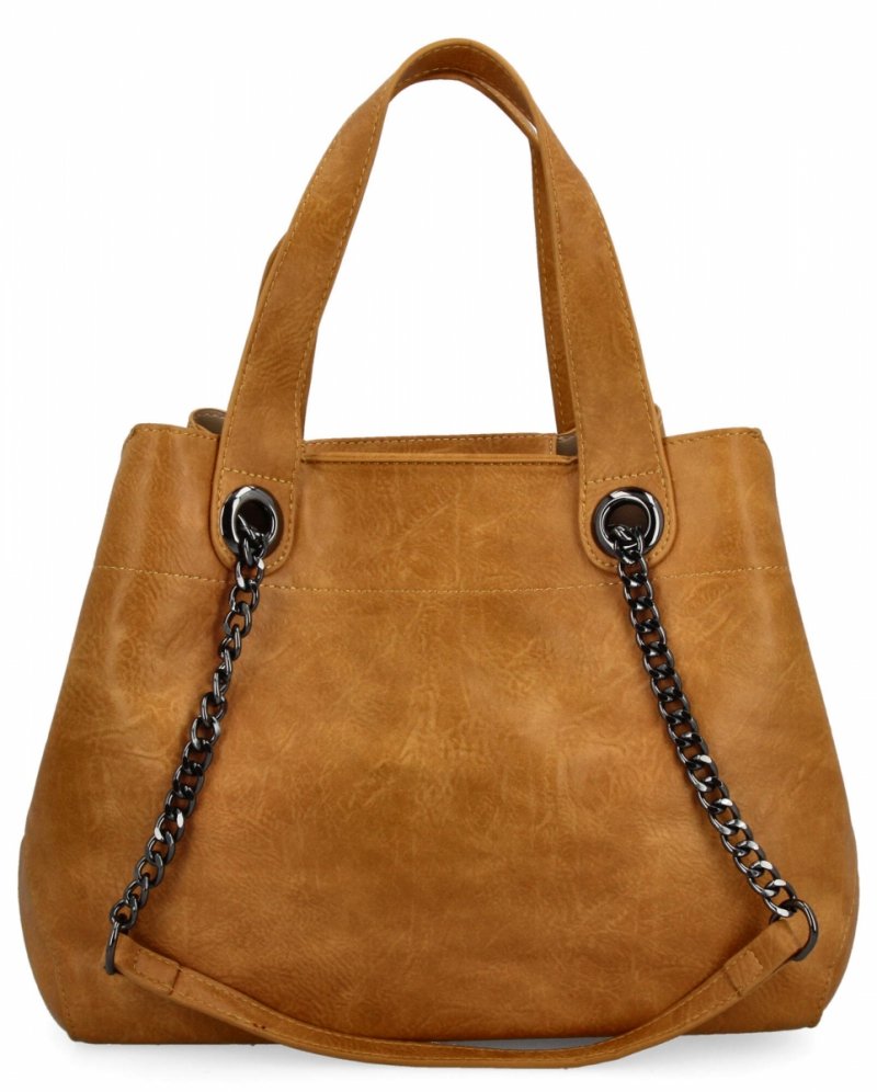 Torebka Damska Shopper Bag XL z Kosmetyczką firmy Herisson Jasno Ruda