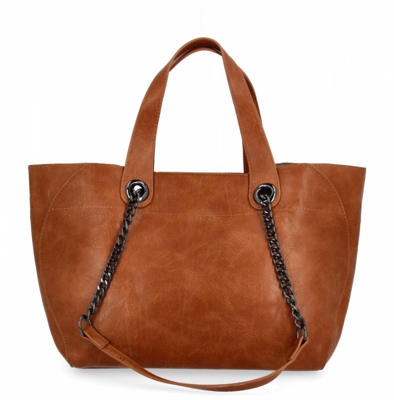 Torebka Damska Shopper Bag XL z Kosmetyczką firmy Herisson Ruda