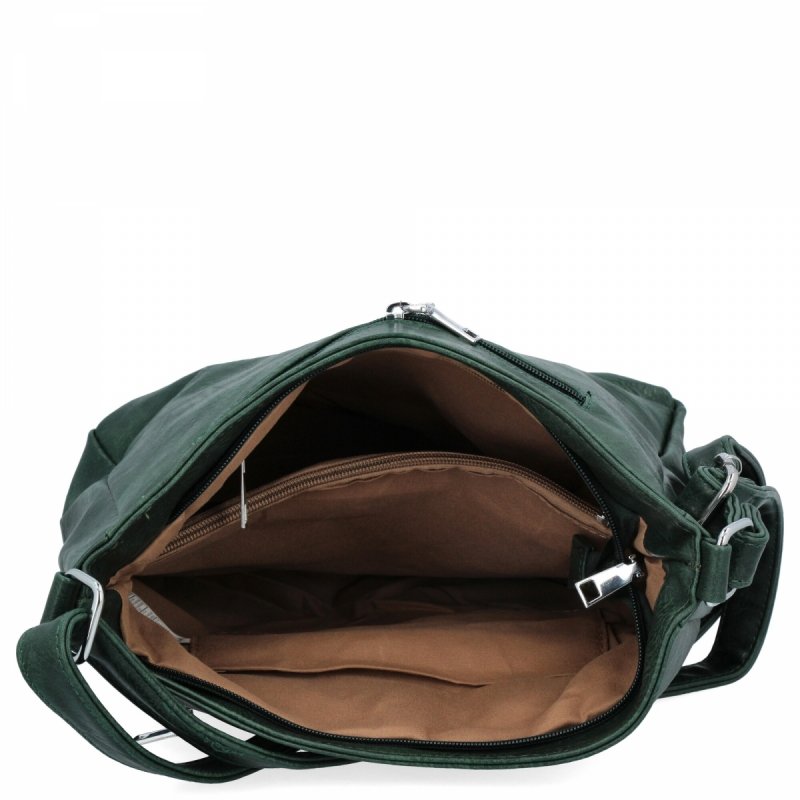 Miejska Torebka Damska Listonoszka firmy Herisson Butelkowa Zieleń