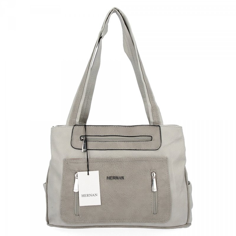 Torebka Shopper Bag firmy Hernan Jasno Szara