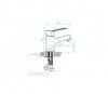 KUCHINOX - Bateria umywalkowa ATEZ stojąca z korkiem Chrom  BTK_022D