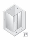NEW TRENDY Kabina prysznicowa PRIME GUNMETAL BRUSHED 1D prostokątna P 110x70x200 szkło czyste 6mm Active Shield 2.0 D-0888A/D-0352B