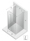 NEW TRENDY Kabina prysznicowa przyścienna drzwi uchylne REFLEXA BLACK 80x120x200 POLSKA PRODUKCJA 