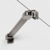 NEW TRENDY Drzwi wnękowe NESTA GUNMETAL BRUSHED 1D P 90x200 czyste 6mm Active Shield 2.0 D-0930A