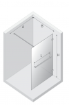 NEW TRENDY  Kabina prysznicowa AVEXA COPPER BRUSHED walk-in U 110x200 szkło czyste 8mm Active Shield 2.0  EXK-7170