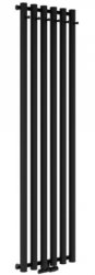 AQUAFORM - Grzejnik łazienkowy ASAMI PLUS pionowy 1800X422 618W / przył. dolne 50MM z wieszakami czarny  GRŁ-G/AP-1800X422-C 
