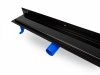 OKEDA Czarny przyścienny odpływ liniowy OKEDA® PRIME LINE™ - BLACK GLASS - RUSZT CZARNE SZKŁO 90cm 21900.06.BLACK
