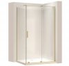 REA - Kabina Prysznicowa MONTANA Gold Brush / Złota Szczotkowana 130x80  /drzwi 130 + ścianka 80/