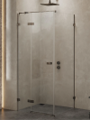 NEW TRENDY Kabina prysznicowa 80x90x200 Avexa Gunmetal Brushed pojedyncze drzwi EXK-3320/EXK-3350