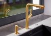 ARMATURA KRAKÓW KFA Bateria kuchenna DUERO DESIGN GOLD Z WYCIĄGANĄ WYLEWKĄ 6623-220-31 + dozownik płynu do naczyń 990-100-31