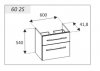 AQUAFORM - szafka podumywalkowa dwu szufladowa MADRID 60 fume matt AQ.401-164348