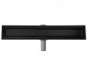 AQUALine - Odpływ liniowy podłogowy 2w1 pod płytkę CZARNY Matowy Obrotowy syfon 80cm R04BK800