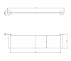 OMNIRES Półka szklana MODERN PROJECT złoty szczotkowany MP60930GLB