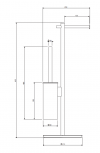 OMNIRES Stojak na papier i szczotkę toaletową MODERN PROJECT grafit MP60810GR