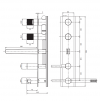 OMNIRES Bateria wannowa 5-otworowa podtynkowa CONTOUR miedź szczotkowana CT8037/1CPB