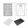 BESCO Brodzik prostokątny 130x90x3,2 Vexo Black 130 BVB-130-90-P
