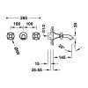 TRES CLASIC Bateria dwuuchwytowa podtynkowa umywalkowa- chrom 24215102