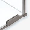 NEW TRENDY Drzwi wnękowe SMART GUNMETAL BRUSHED 1D U 120x200 szkło czyste 8mm Active Shield 2.0 - WIESZAK EXK-7826