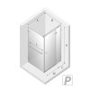 NEW TRENDY Kabina prysznicowa z uchwytem relingowym lewa AVEXA GOLD BRUSHED 90x120x200 EXK-3021