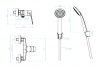 KUCHINOX - Bateria natryskowa ATEZ ścienna z zestawem natryskowym Czarna BTK_041D 