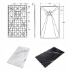 BESCO Brodzik prostokątny Vexo Marble 150x90 VM-150-90-P