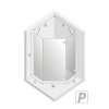 NEW TRENDY Kabina prysznicowa pięciokątna AVEXA GOLD SHINE 90x90x200 EXK-3842/EXK-3843