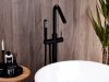 BESCO Bateria wannowa wolnostojąca Veo 3.0 czarny matt BW-V3-CZ