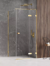 NEW TRENDY Kabina prysznicowa drzwi uchylne AVEXA GOLD SHINE Linia Platinium 90x100x200 EXK-1662/EXK-1663