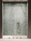 NEW TRENDY Drzwi wnękowe SMART GUNMETAL BRUSHED 2D U 130x200 szkło czyste 8mm Active Shield 2.0 EXK-7833