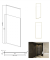 BESCO Ścianka kabina walk-in Icon Black 110x200 IC-110-200C