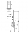 TRES SHOWER TECHNOLOGY Zestaw elektronicznej baterii termostatycznej podtynkowej 2-drożnej Shower technology prysznicowej-09286551